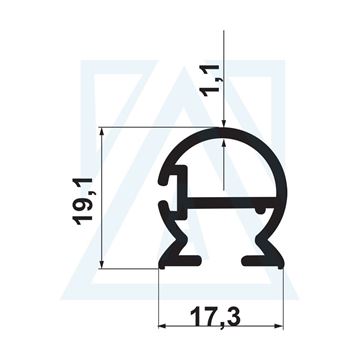 Resim Bella Serisi Yandan Fitilli Boru Profili - 421 - 0.240 kg/m