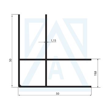 Resim Süperlüks Serisi Köşe Dönüş Profili - 1845 - 0.604 kg/m