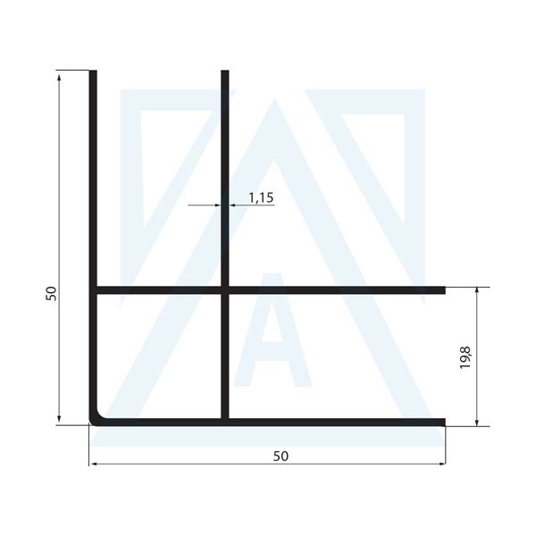 Picture of Süperlüks Serisi Köşe Dönüş Profili - 1845 - 0.604 kg/m