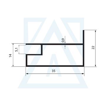 Resim Minimal Seri Dikme Profili - 3453 - 0.270 kg/m