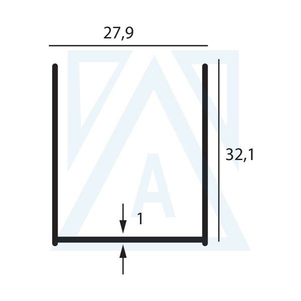 Ürün resmi: Kar Serisi Duvar Dikmesi Profili - 1558 - 0.271 kg/m