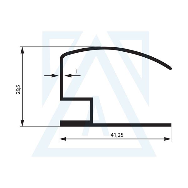 Ürün resmi: İntegra Serisi Cam Dikmesi Profili - 2226 - 0.355 kg/m