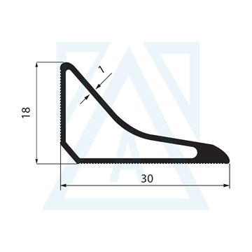 Resim Küvet Kenar Çıtası Profili - 4024 - 0.228 kg/m