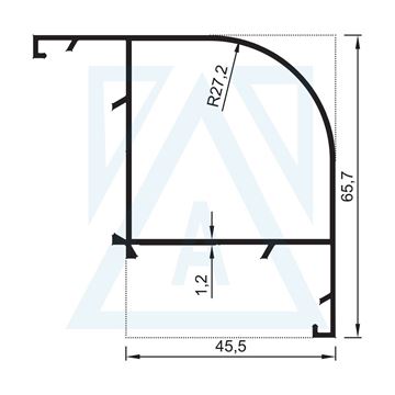 Resim 90 Derece Dönüş Profili - 1582 - 0.720 kg/m