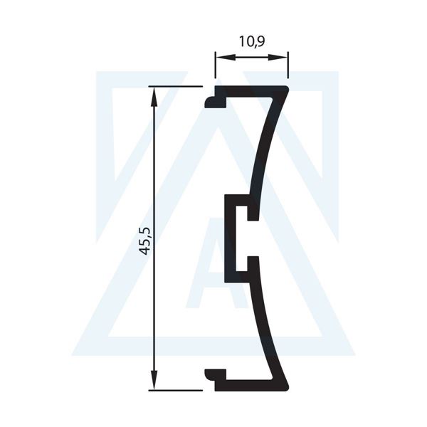 Picture of Düz Seri Çarpma Kapı Adaptörü - 1620-M - 0.350 kg/m