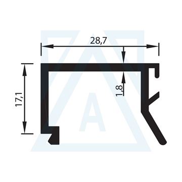 Resim Tek Cam Çıtası - 1678 - 0.355 kg/m