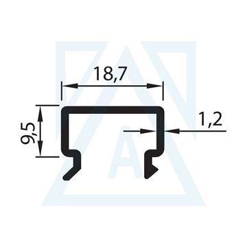 Resim Yan Ve Üst Ray - 1766 - 0.160 kg/m