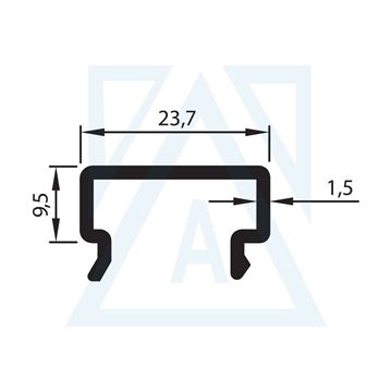 Resim Yan Ve Üst Ray - 1767 - 0.230 kg/m