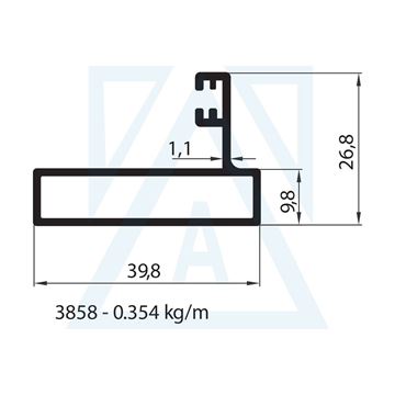 Resim Gold Seri Yan Dikme Profili - 3858 - 0.354 kg/m