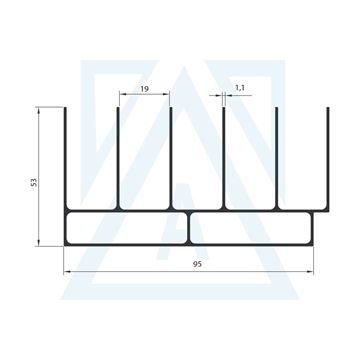 Picture of 5'li Sürme Üst Ray Ve Yan Kasa - 4235 - 1.428 kg/m