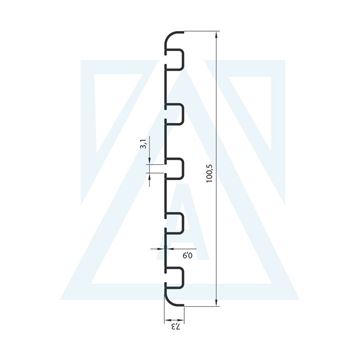 Resim 5'li Sürme Eşiksiz Alt Ray - 4233 - 0.45 kg/m