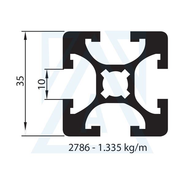Ürün resmi: 35'lik Sigma Profili - 2786 - 1.335 kg/m