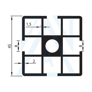 Resim 45'lik Sigma Profili - 1949 - 1.645 kg/m