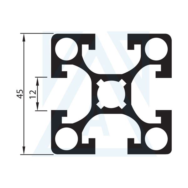 Ürün resmi: 45'lik Sigma Profili - 2787 - 1.820 kg/m