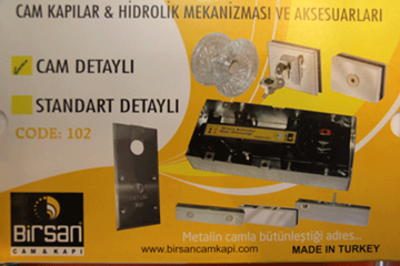 Picture of Birsan Cam Detaylı Komple Cam Kapı Seti