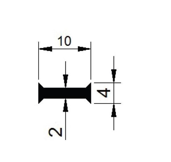 Picture of Ofis bölme camı birleştirme fitili - 10mm cama göre