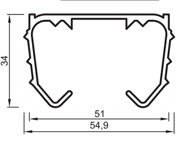 Resim Ray Profili - 2430 - 0.730 kg/m