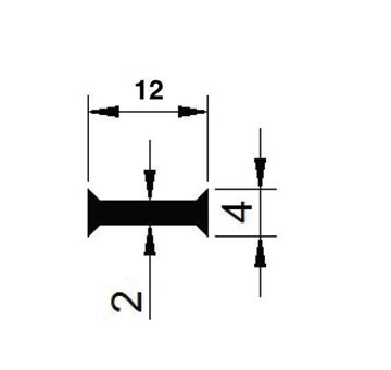 Picture of Ofis bölme camı birleştirme fitili - 12mm cama göre